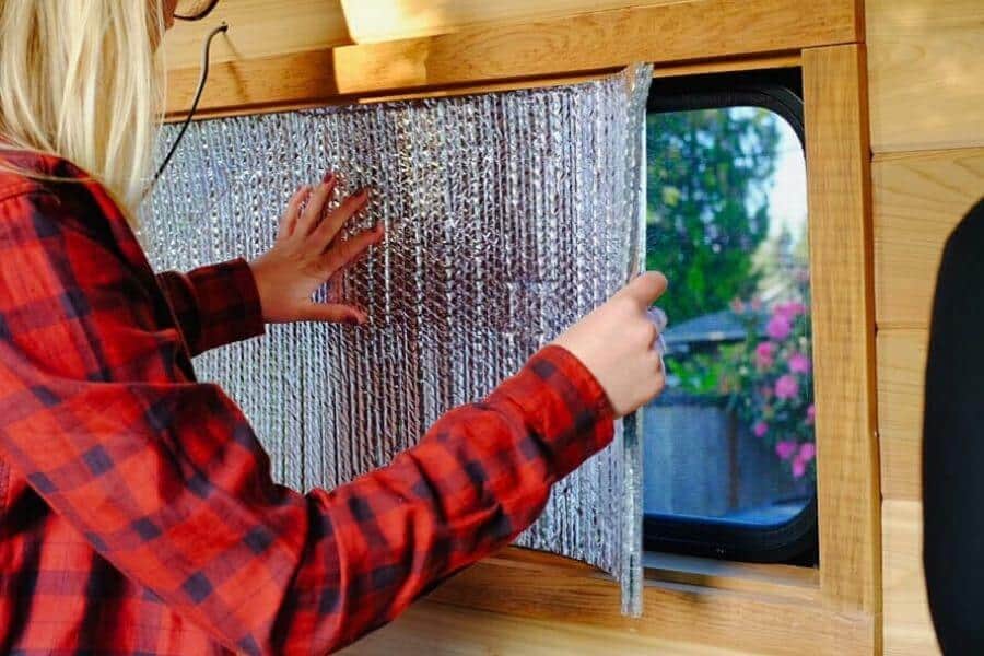 Cover Your Windows To Stay Warm And Keep The Cold Breeze Out Of The RV Cover Your Windows To Stay Warm And Keep The Cold Breeze Out Of The RV