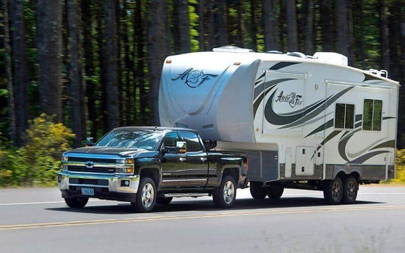 2018 Chevrolet Silverado 2500HD towing 5th wheel