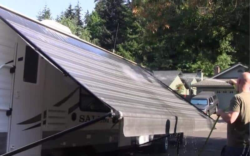Rinse The Both Sides Of Awning With Your Hose Rinse The Both Sides Of Awning With Your Hose