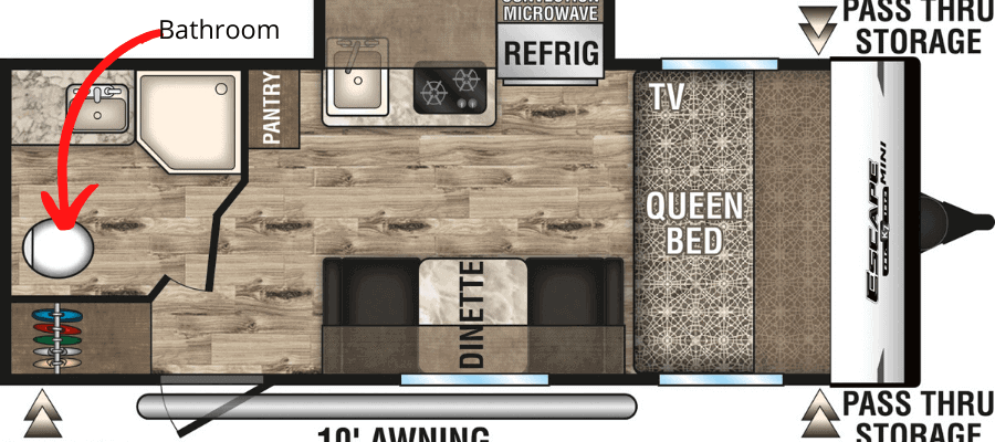 The KZ Spree Escape Mini floor plan The KZ Spree Escape Mini floor plan