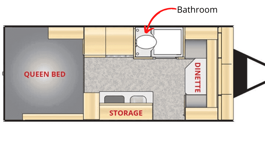 The Little Guy Max Tear Drop Camper floor plan The Little Guy Max Tear Drop Camper floor plan