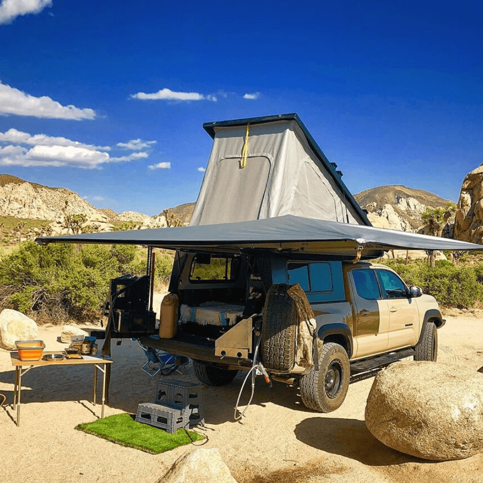 12 Of the Best Small Truck Campers On the Market Right Now 16 Vagabond Outdoors- The Drifter Open Panel