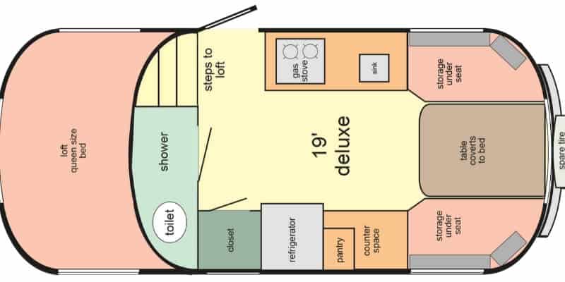 19-Foot Deluxe Floor plan