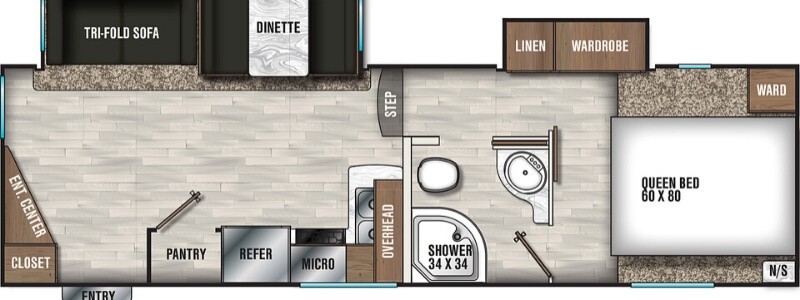 Chaparral Lite 25MKS floorplan