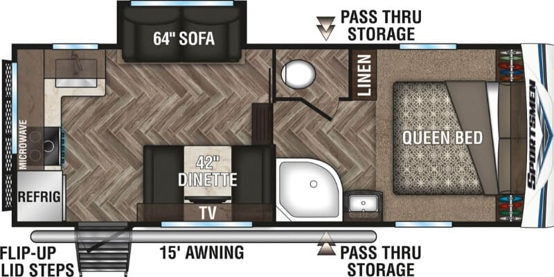 K-Z – Sportsmen 231RK floorplan