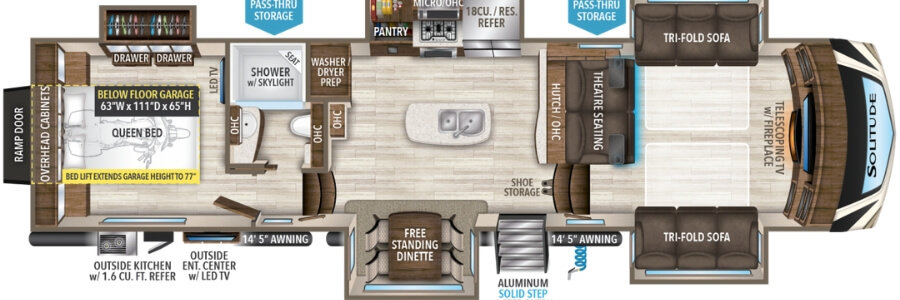 Grand Design Solitude 374 TH Floor Plan