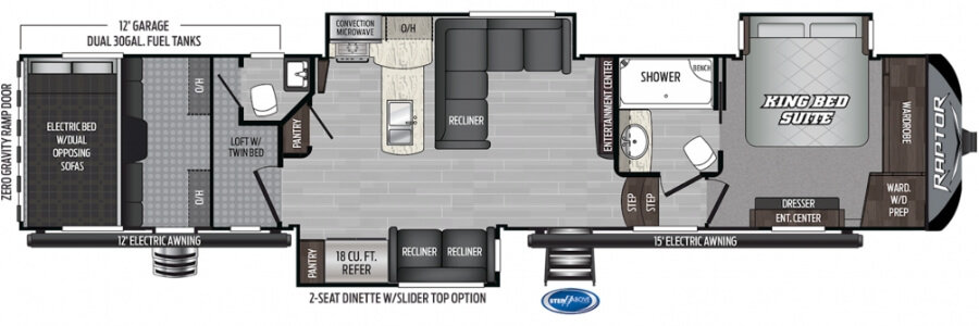 Keystone Raptor 425TS Floor Plan