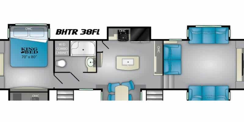 Heartland - Bighorn Traveler BHTR 38 FL Floorplan Heartland - Bighorn Traveler BHTR 38 FL Floorplan
