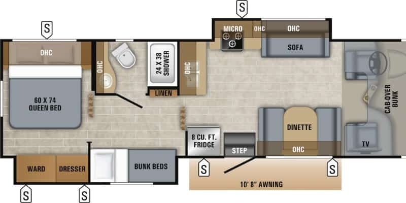 Jayco – Redhawk 31XL Floorplan