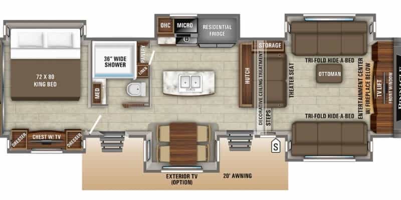 Jayco - Pinnacle 38FLWS Floorplan