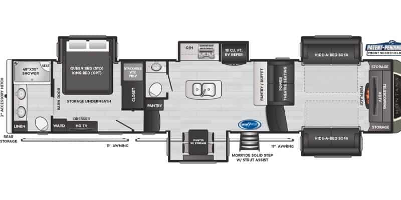 Keystone – Montana 3760FL Floorplan