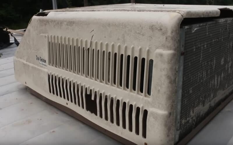RV AC Broken or Missing Shroud RV AC Broken or Missing Shroud
