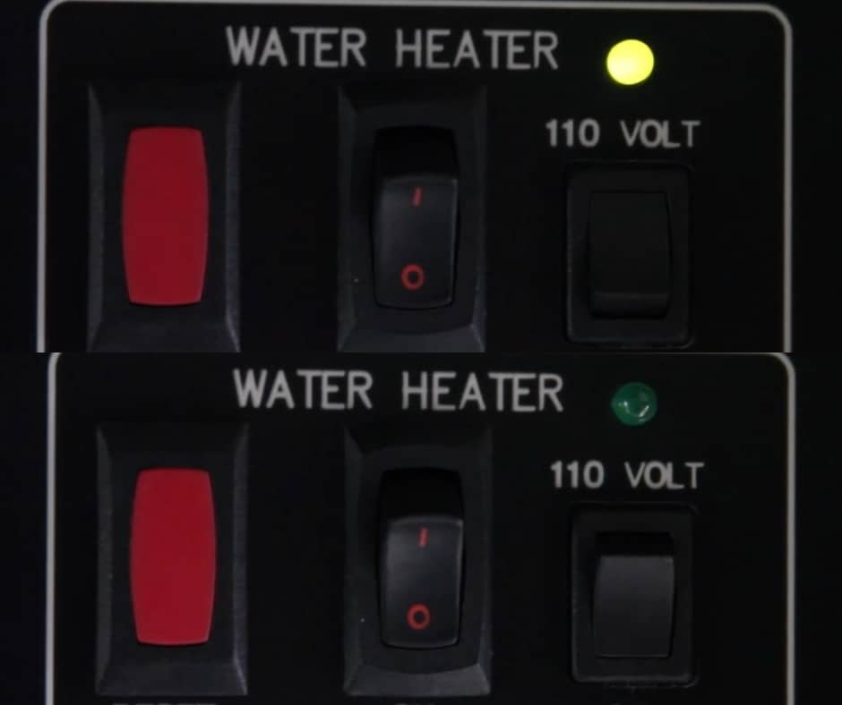 disconnect the gas and electricity to your water heater in rv