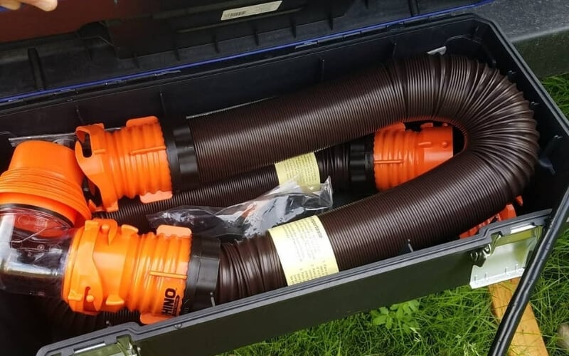 RV Sewer Hose Storage