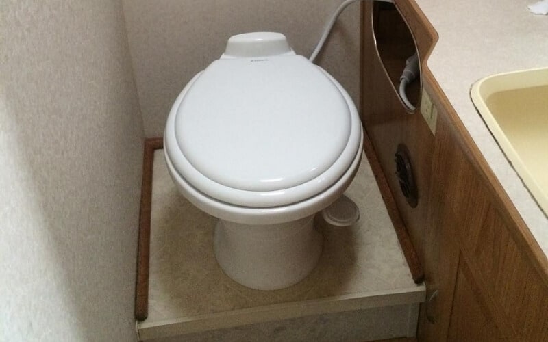 How do you fix an RV toilet leaking on the floor