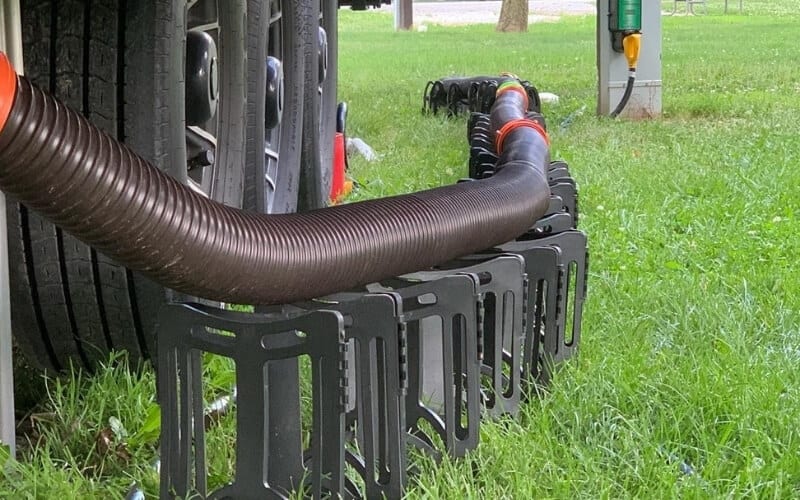 Use A Hose Ladder For Your RV Sewer Hose Use A Hose Ladder For Your RV Sewer Hose