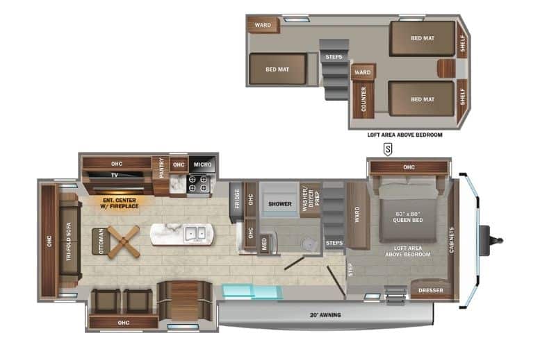 15 Excellent RVs and Campers With Lofts for Families Who Need Extra Space for Their Kids 4 2022 Jayco - Jay Flight Bungalow 40DLFT
