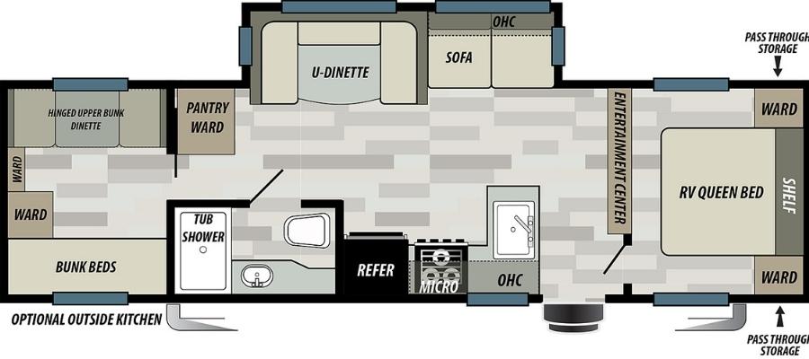 Forest River Wildwood floor plan Forest River Wildwood T30QBSS