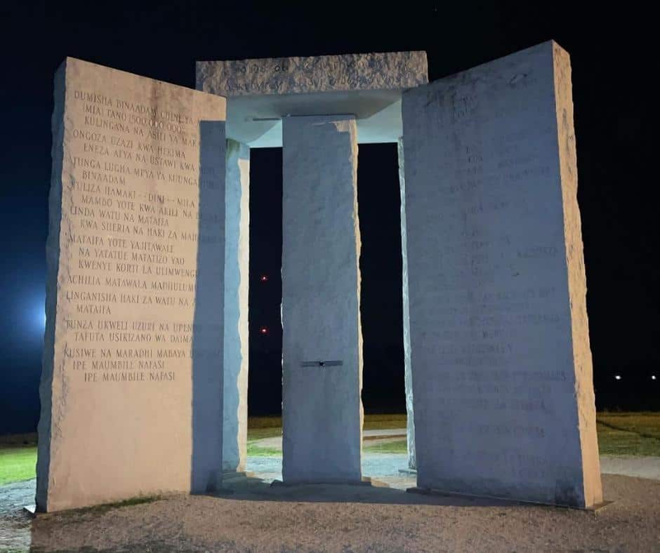 Weirdest Roadside Attractions in all 50 states across America 11 Georgia-Guidestones-Georgia