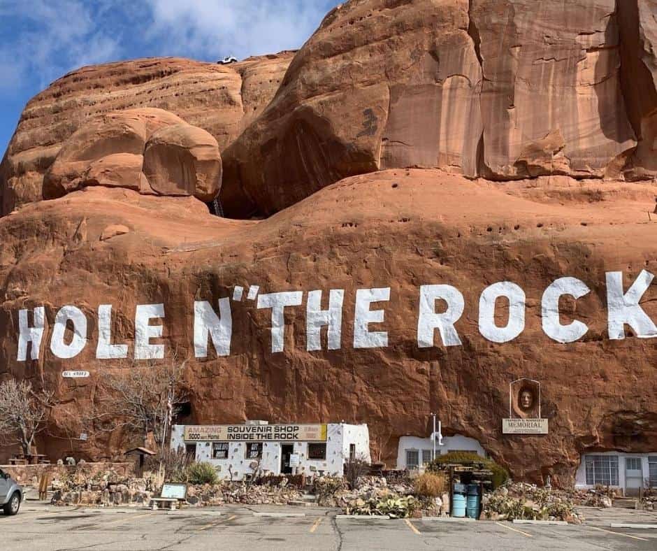 Weirdest Roadside Attractions in all 50 states across America 45 Hole-N-The-Rock-Utah