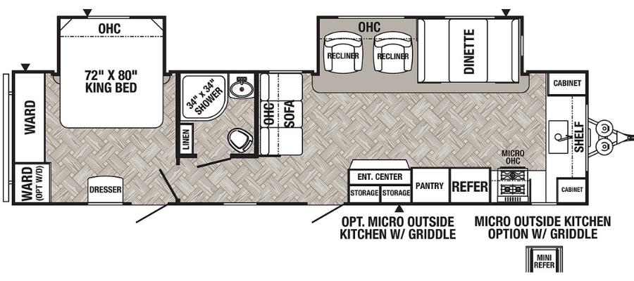 31FKRK floor plan Palomino Puma31FKRK