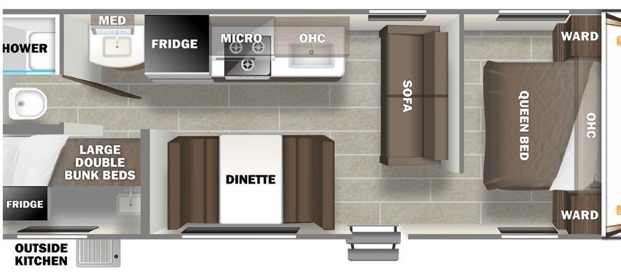 Prime Time Avenger ATO 26BK Floor plan Prime Time Avenger ATI 26BK