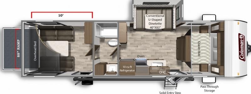 5 Of The Best Toy Haulers With Bunk Beds 4 Dutchmen - Coleman Lantern 300TQ Toy Hauler Travel Trailer