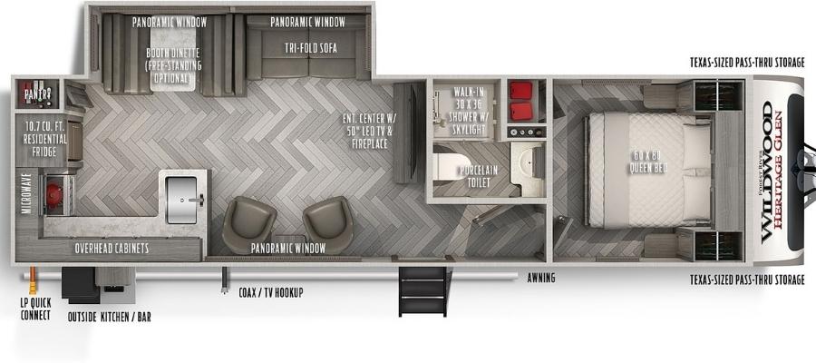 7 Awesome Travel Trailer Floor Plans with Rear Kitchens 2 Forest River Heritage Glen 283RK