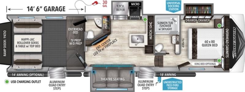 5 Best Toy Hauler RVs With Slide-Outs that Offer Unrestricted Living Space 3 Grand Design - Momentum G-Class 350G