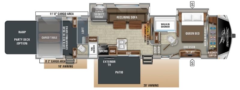 5 Best Toy Hauler RVs With Slide-Outs that Offer Unrestricted Living Space 2 Jayco – Seismic 4212