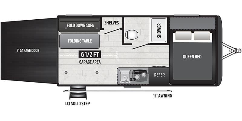 Keystone – Hideout 172LHS Toy Hauler Travel Trailer