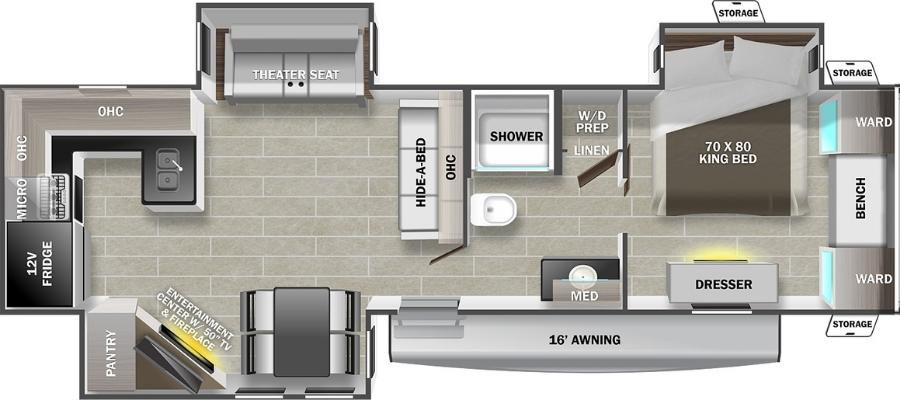 7 Awesome Travel Trailer Floor Plans with Rear Kitchens 5 Prime Time RV LaCrosse 3411RK