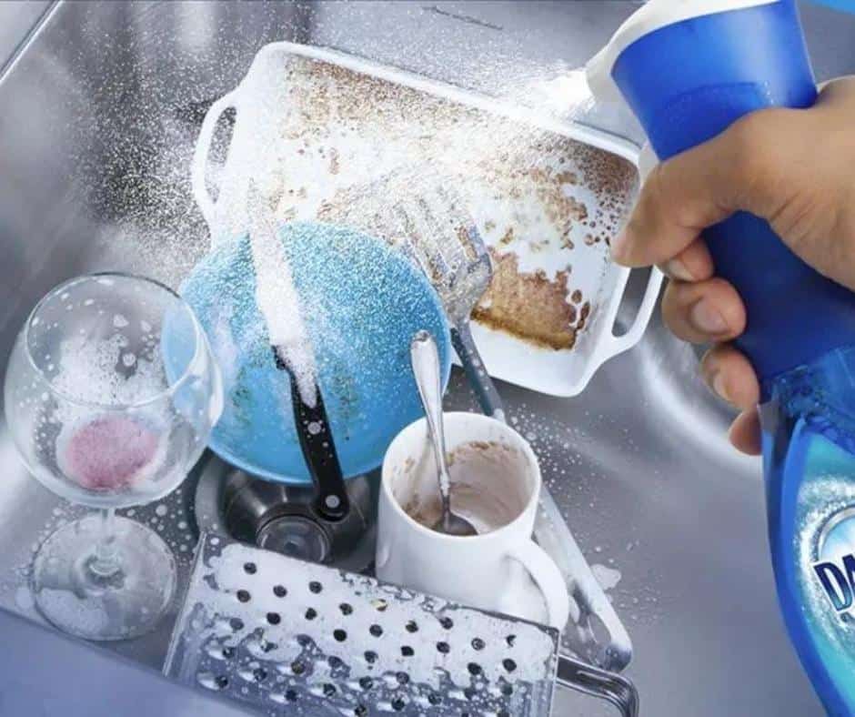 Use Spray Bottles for Dishes and Showers