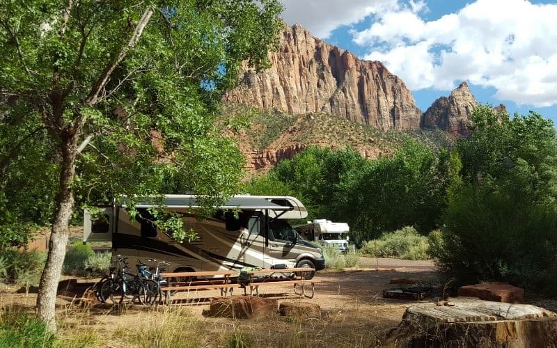 Camping in Zion 