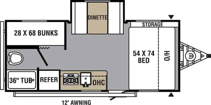 6 Smallest Camper Trailers With Slide-Outs That Offer Extra Living Space 4 Coachmen - Viking Ultra-Lite 17BHS