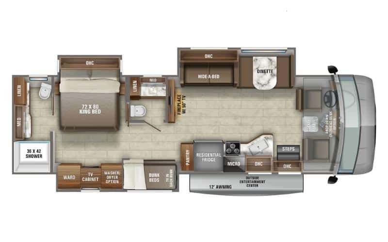 6 Awesome Class A Motorhomes with Bunk Beds 2 Jayco Precept Prestige 36B