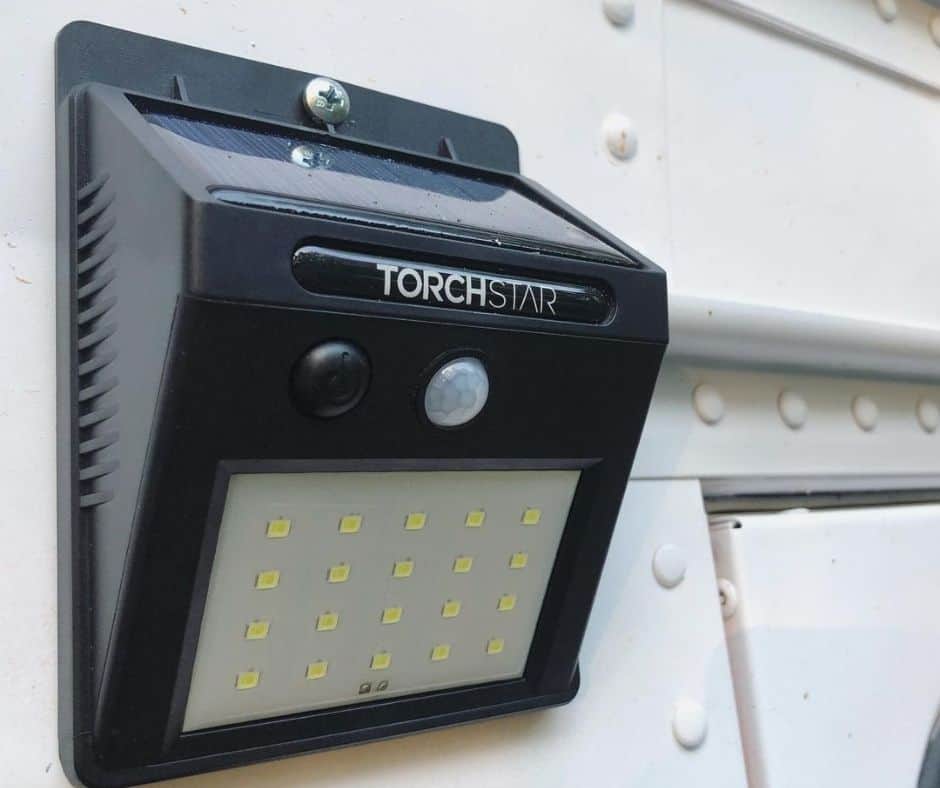 Use motion-sensor lights around your RV