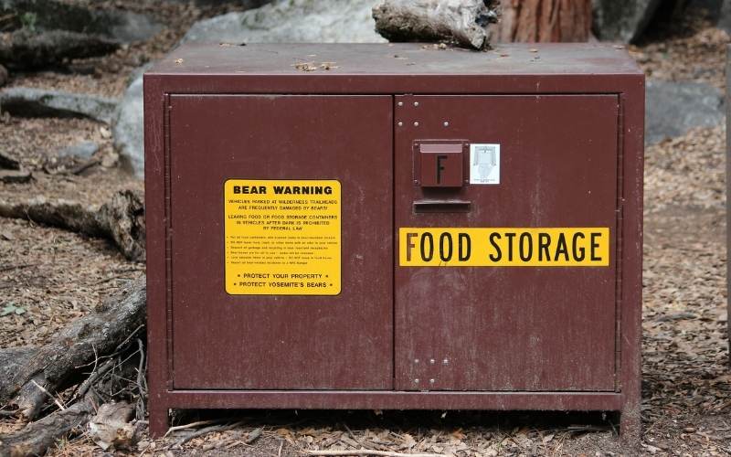 bear-proof food storage locker