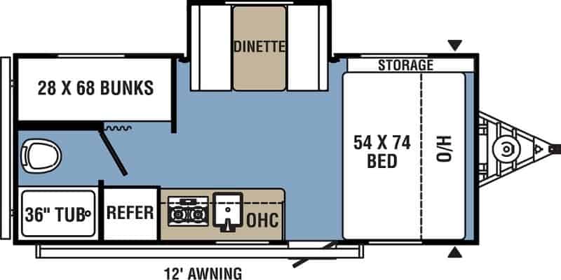 6 Best Bunkhouse Travel Trailers Under 5000 lbs For Traveling with Family 8 Coachmen - Clipper Ultra-Lite 17BHS