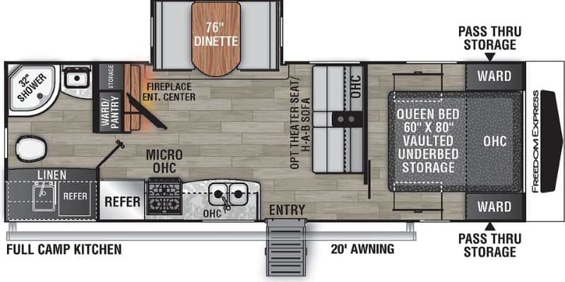 6 Best Small Camper Trailers for Couples On The Move 3 Coachmen - Freedom Express LTZ 252RBS