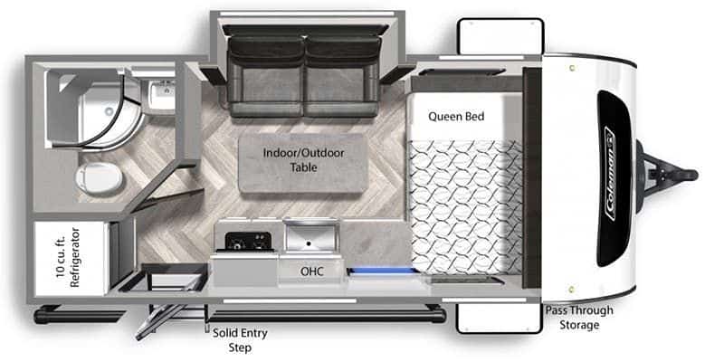 6 Best Small Camper Trailers for Couples On The Move 8 Dutchmen - Coleman Rubicon 1608RB