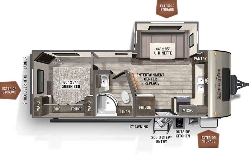 6 Best Small Camper Trailers for Couples On The Move 4 Forest River - Rockwood Mini Lite 2506S