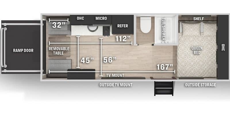 Our Top 8 Picks for Small Yet Spacious Toy Hauler Campers in 2023 5 Forest River Wolf Pup Toyhauler 18RJB