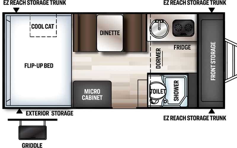 4 Best A-Frame Campers with Bathrooms in 2023 3 Forest River - Rockwood Hard Side A214HW