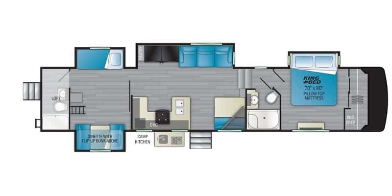 5 Luxurious RVs With Stylish Built-In Bathtubs 3 Heartland – Milestone 386BH