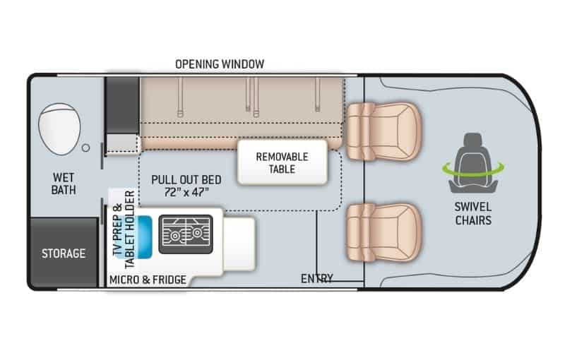 The 6 Cheapest New Class B RVs You Can Buy in 2023 2 2022 Thor Motor Coach Rize 18M