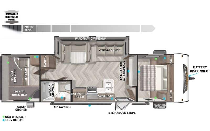 6 Must See RVs With a Roof Observation Deck In 2023 4 Forest River Wildwood X-Lite Midwest 273QBXL