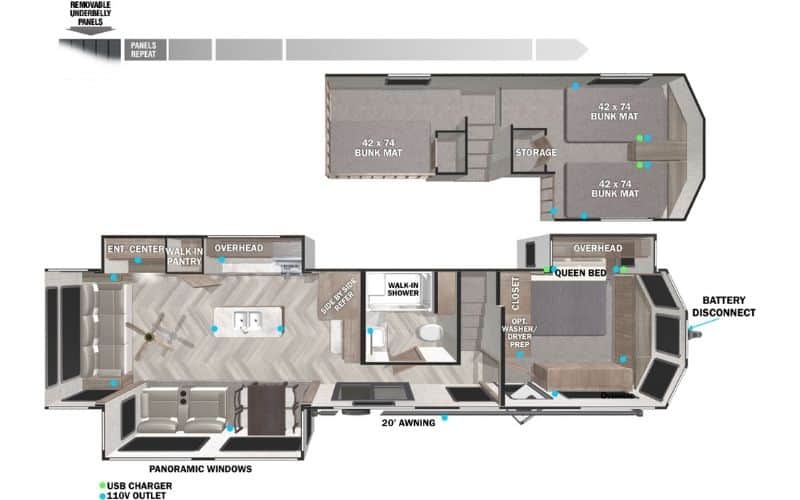 6 Great 3 Bedroom RVs (Motorhomes And Travel Trailers) In 2023 6 Forest River - Salem Grand Villa 42DL