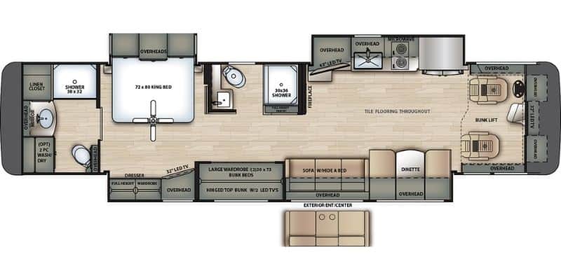 6 Great 3 Bedroom RVs (Motorhomes And Travel Trailers) In 2023 8 The 2022 Forest River - Berkshire XL 40E Class A Motorhome
