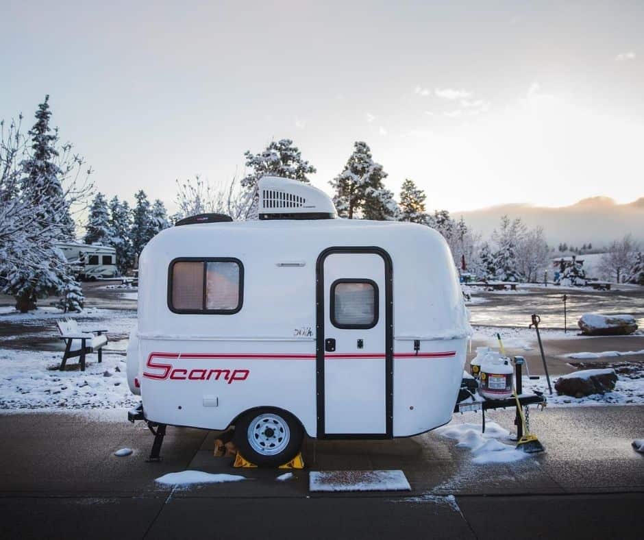 6 Small Camper Trailers You Can Tow With A Minivan 6 The Scamp 13 Deluxe